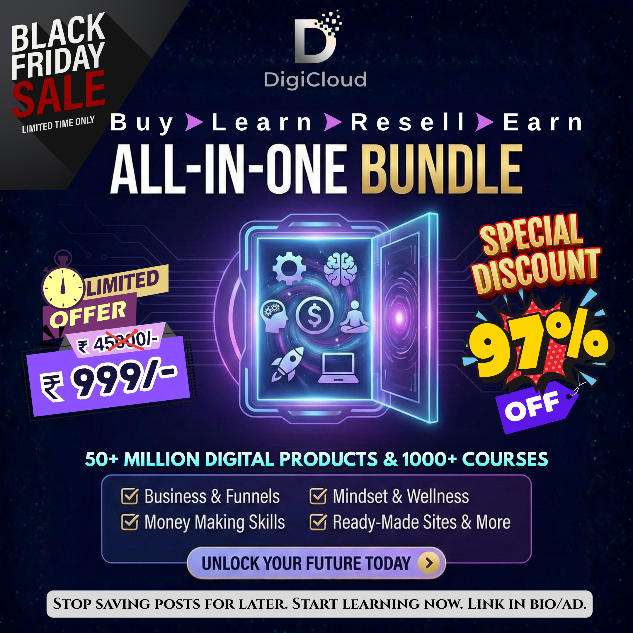 All In One Mega Course & Digital Products Collection – Ultimate Bundle at ₹999