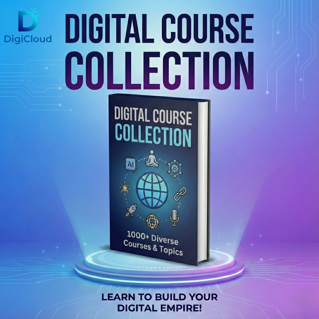 Digital Course Collection – 1000+ Diverse Online Courses – AI, Marketing, Yoga, Blockchain & More